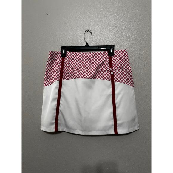 LADY HAGEN Pink and White Golf Skort Size 12 - Picture 2 of 8